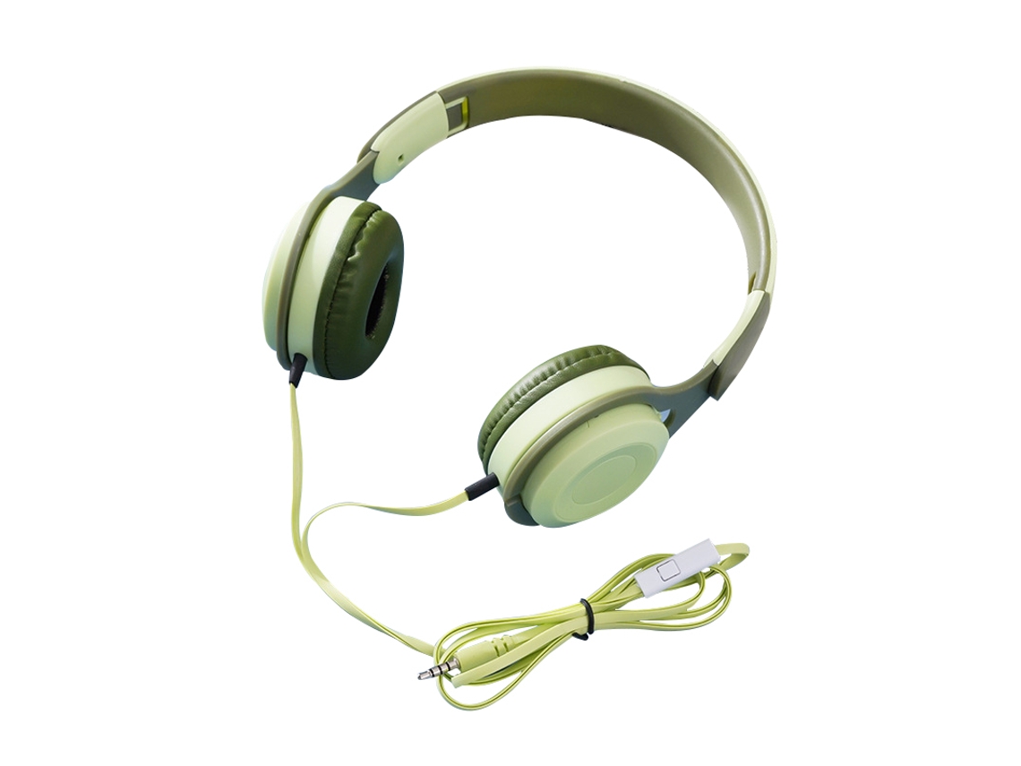 Auriculares Supraaurales Con Cable, Ligeros Para Llevar, Con Conector De 3,5 Mm, Verde