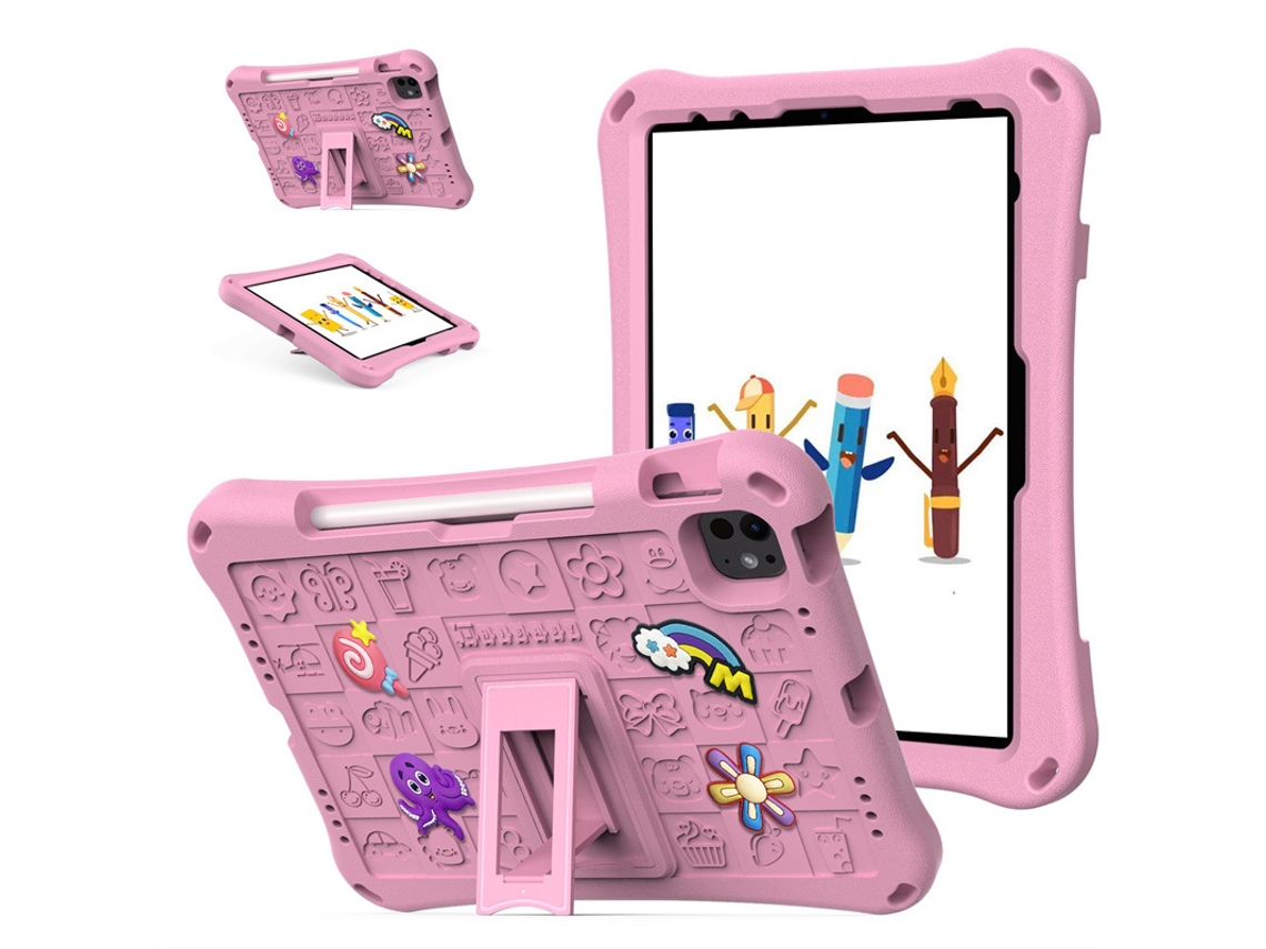 YUYSAN Funda protectora EVA de dibujos animados para iPad air 11 2024/pro 11 Rosa