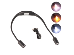 Lámpara De Lectura Para El Cuello Recargable, Ajustable Y Portátil Con Led Colgar En Cuello, Ideal L