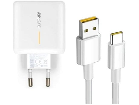 Cargador Rápido Oppo A54 5G (20 W - Usb - Blanco)
