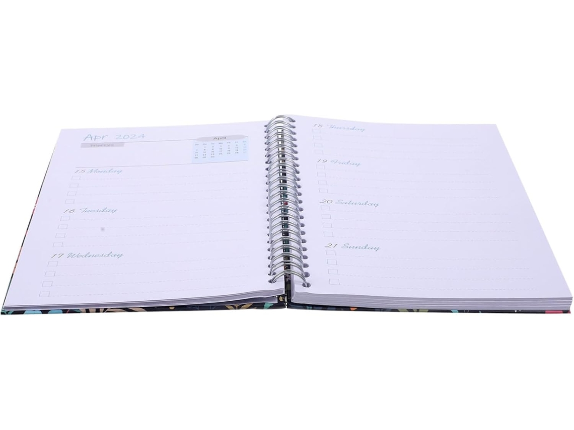 Planificador Semanal Con Índice, Planificador De Tareas Y Bloc De Notas Con Calendario