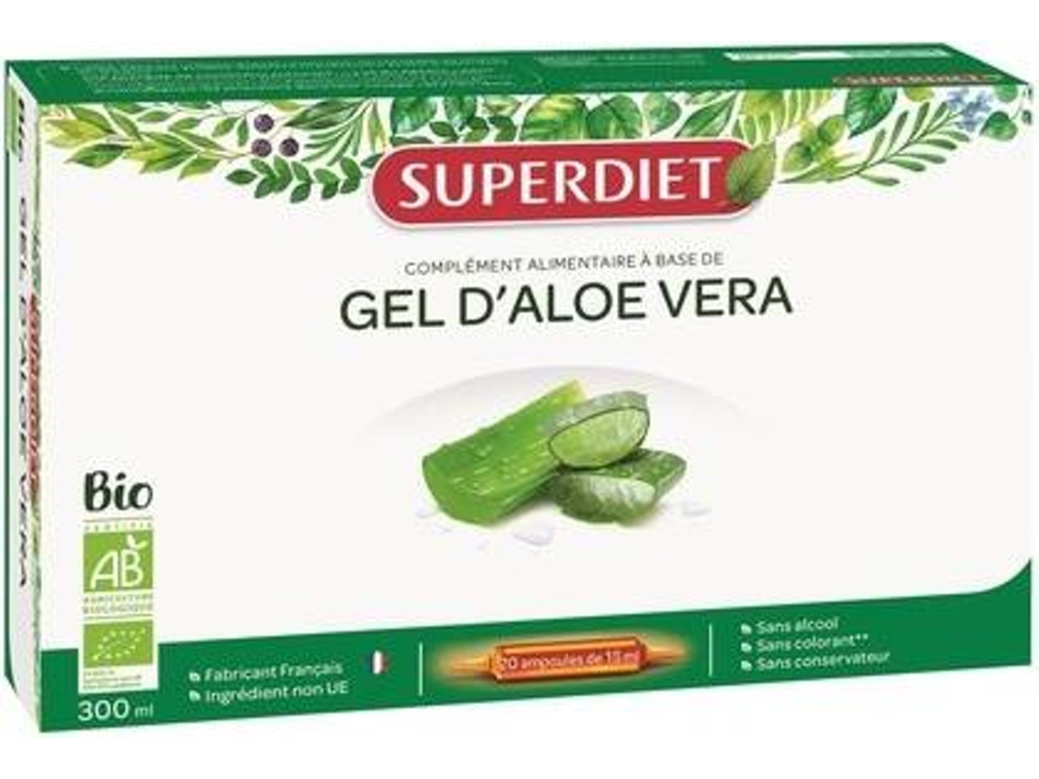 Complemento Alimentar SUPERDIET Aloé Vera (20 ampolas de 15ml)