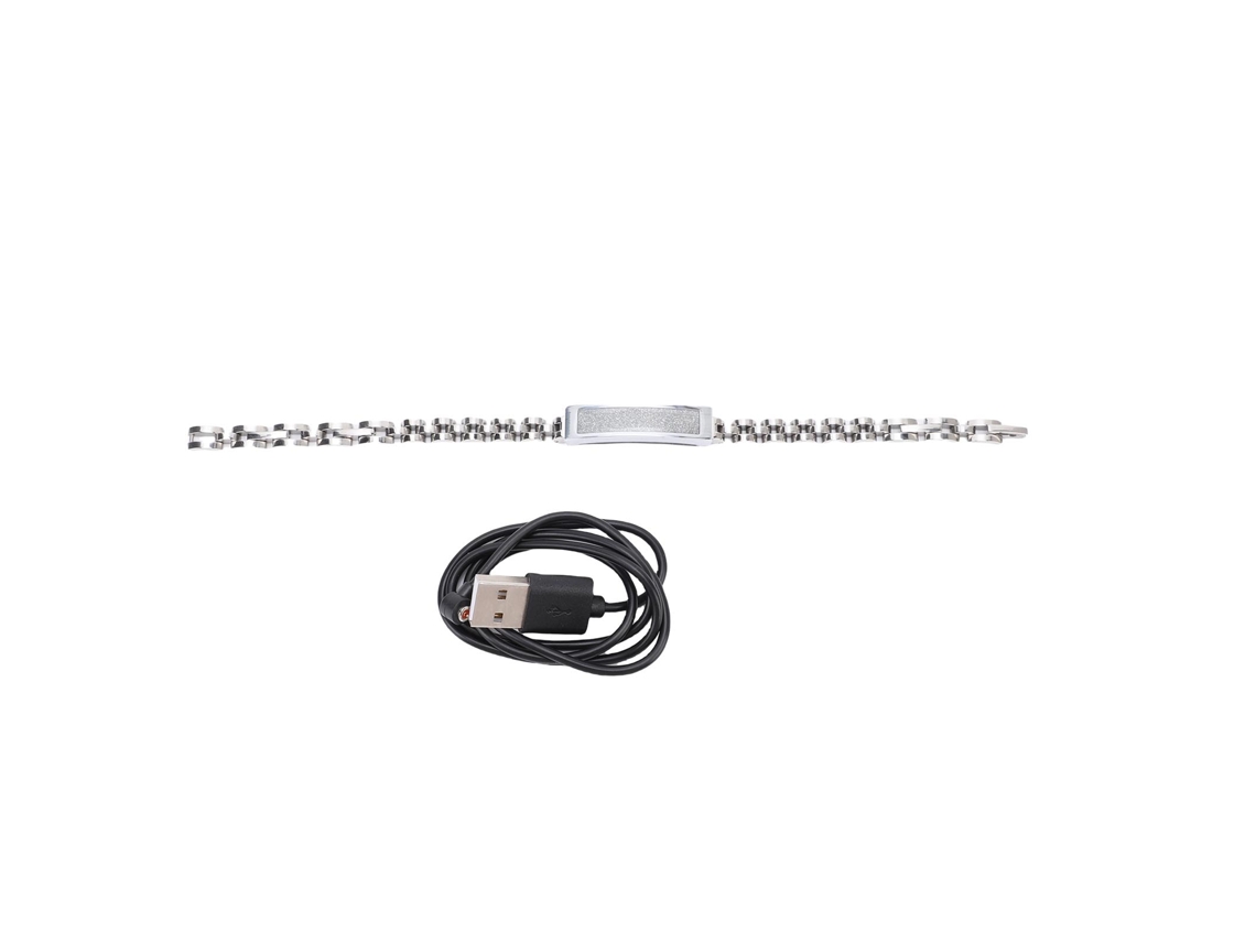 Pulsera Inteligente (monitoreo Del Sueño, Conteo De Pasos) Reloj Inteligente De Plata Para Mujer De Deporte Múltiple De Metal Completo Y Elegante