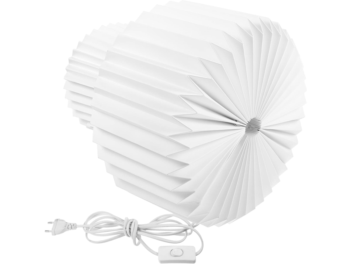 Lámpara de mesa con forma de farolillo de papel para dormitorio, con enchufe europeo. SFUSHOS