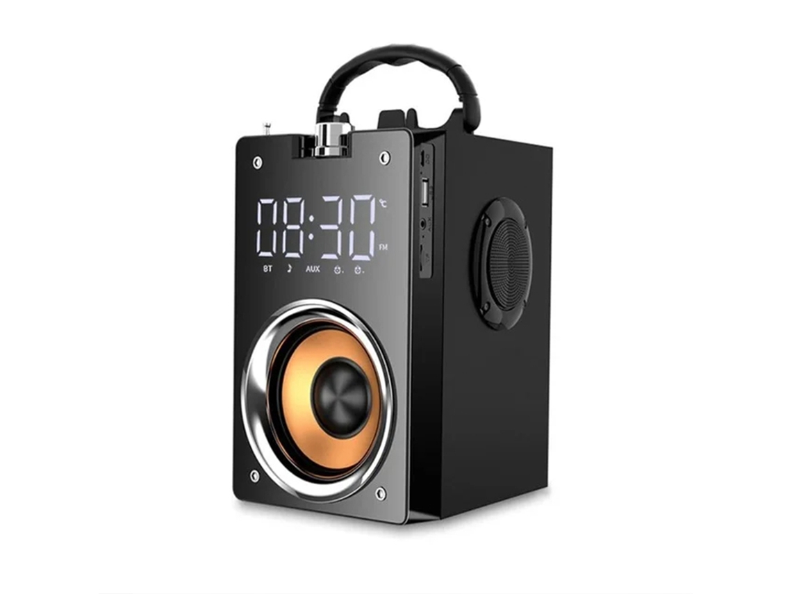 Altavoz Bluetooth Inalámbrico De Madera Con Graves Supergraves