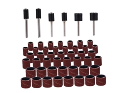 Conjunto De 51 Cintas Abrasivas Para Polimento E Artesanato, Com Mandril Para Lixamento.