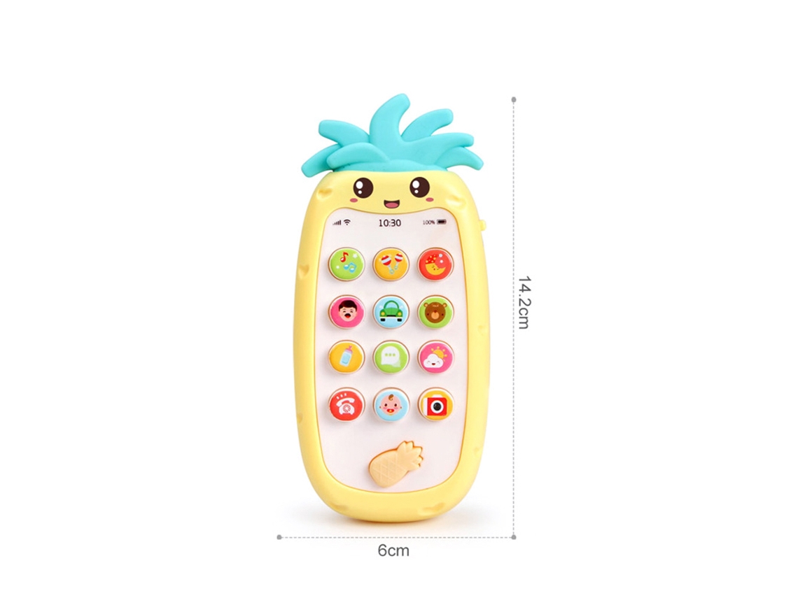 Ats-juguete Teléfono Celular Para Bebé Con Luz Y Música Sonidos Variados Silicona Educativo Interactivo Regalo Navidad Niños Niñas