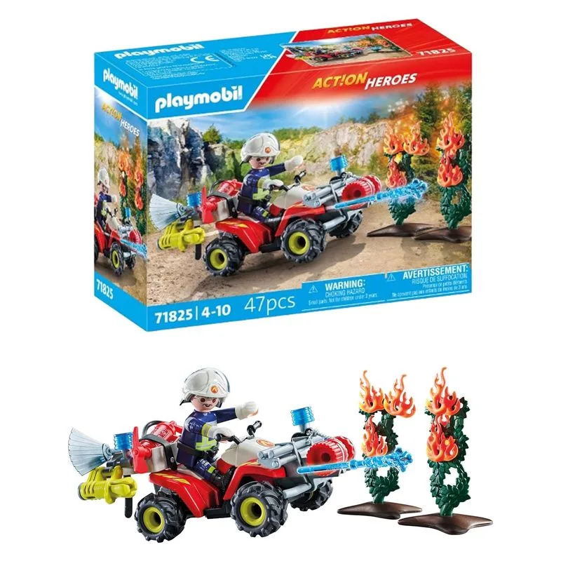 Playmobil 71825 Action Heroes Firefighter Quad apaga incendios con sets
