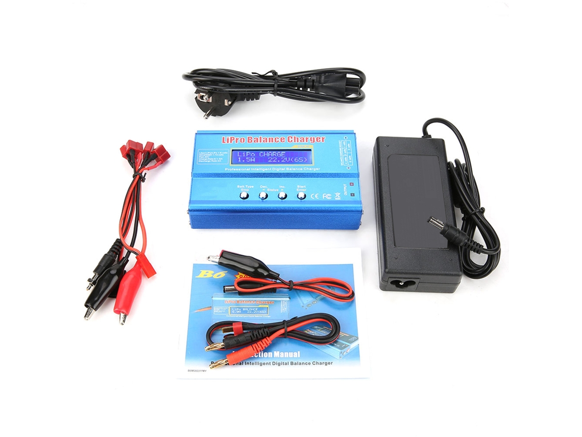 Cargador Digital Balanceado Rc De 80 W Con Pantalla Lcd Para Baterías Lipo Y Nimh.