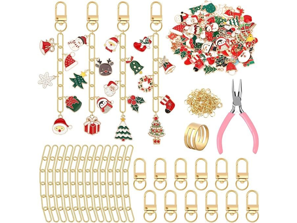 Juego de 189 colgantes de aleación metálica para joyería DIY con acabado en relieve. Yunzii