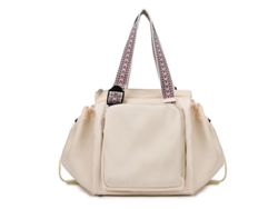 Mochila multifuncional tipo mochila para mamá, ideal para guardar cosas, ideal para viajes y como bolso de hombro. Blanco roto 322335 Yunzii