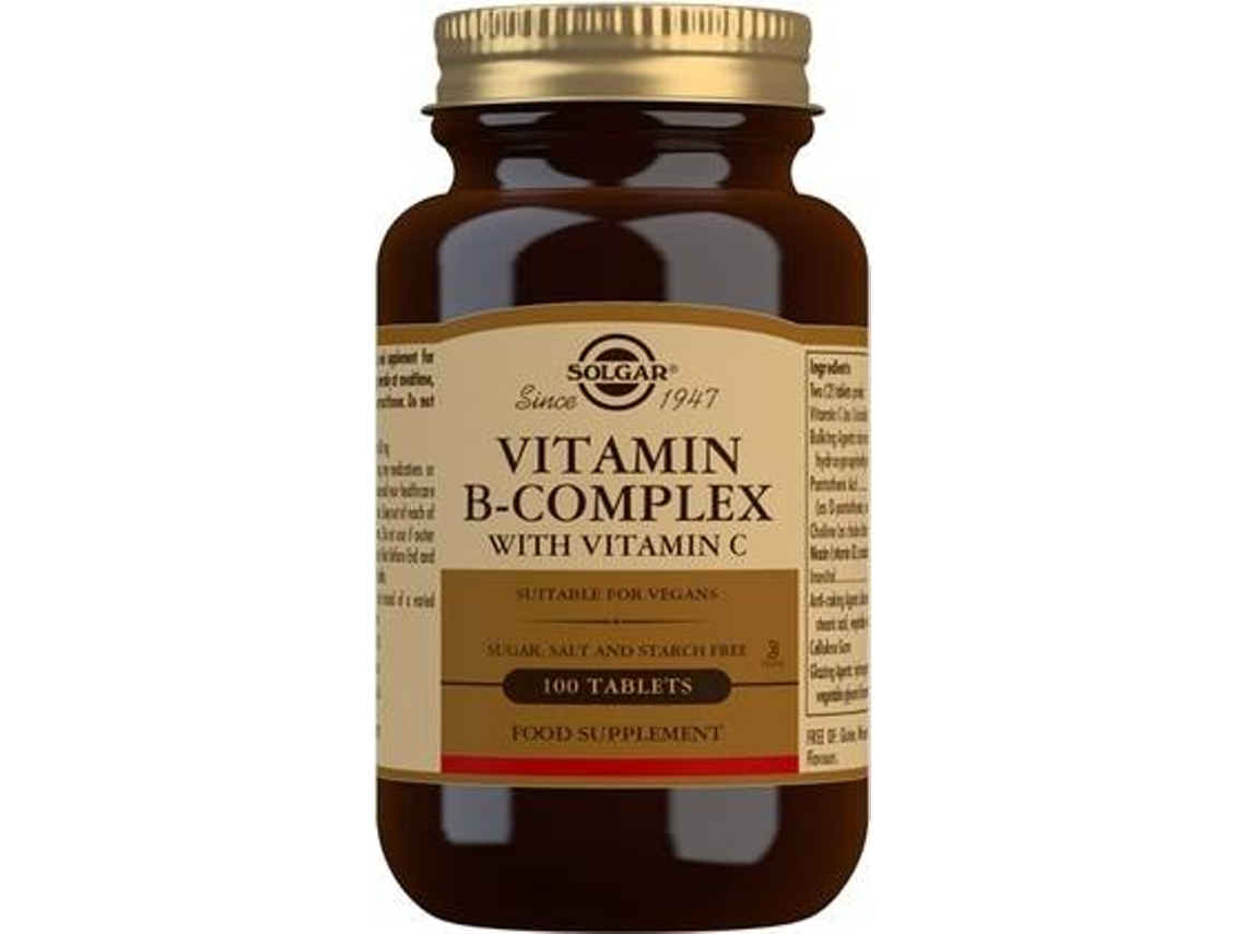 Complemento Alimentar SOLGAR Vitamina B Complex Com Vitamina C (100 comprimidos)