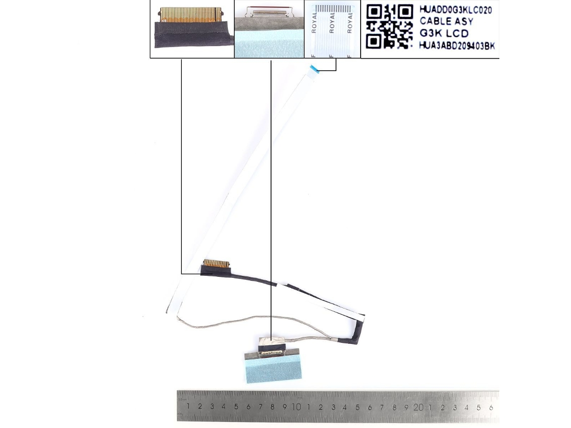 Cable Lcd/led Hp Tpn Q265 16 B 30 pines 0,5 60 Hz Dd0g3klc020 Compatible