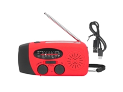Radio solar con manivela LED portátil FM AM WB USB para emergencias y prevención de desastres