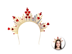 Diadema Reina Halo roja