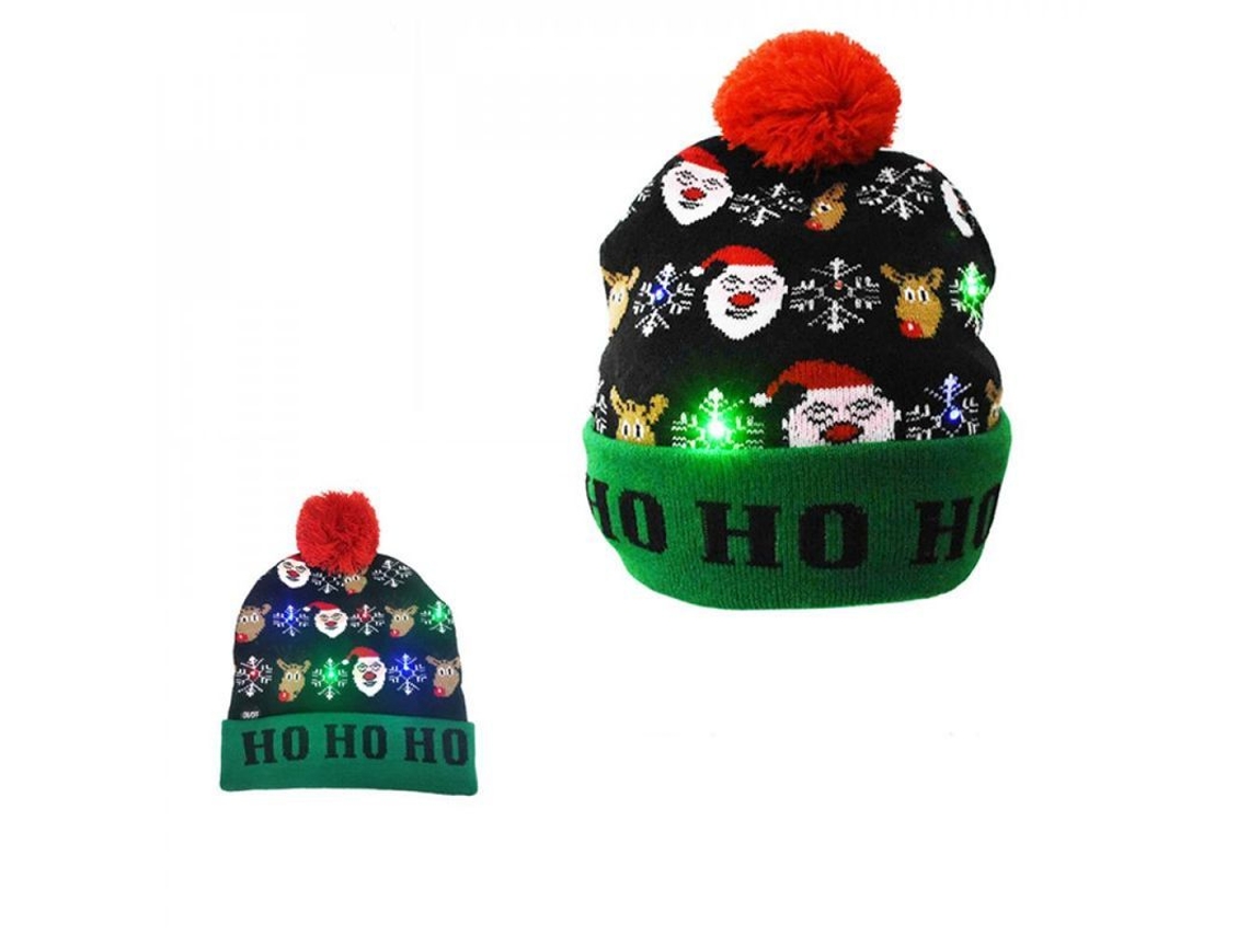 2026-sombreros Navideños Led Tejidos Con Luces Para Adultos Y Niños Decoración De Navidad Y Año Nuevo Qst 20x20 Cm F