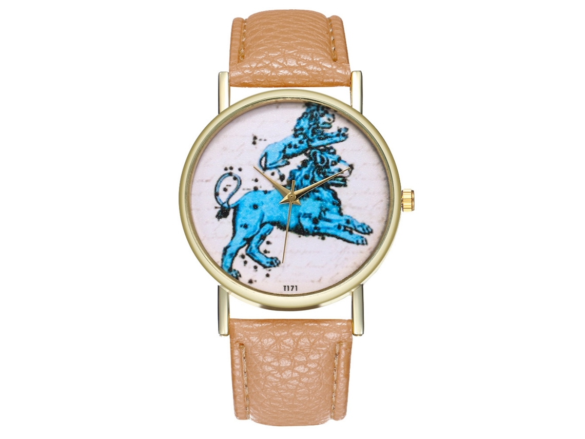 Reloj De Cuarzo De Cuero Informal Para Hombre Y Mujer Zhoulianfa (amarillo Claro)