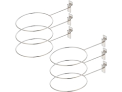 Soporte de pared metálico Gokoco para pelotas de baloncesto (juego de 6 piezas)