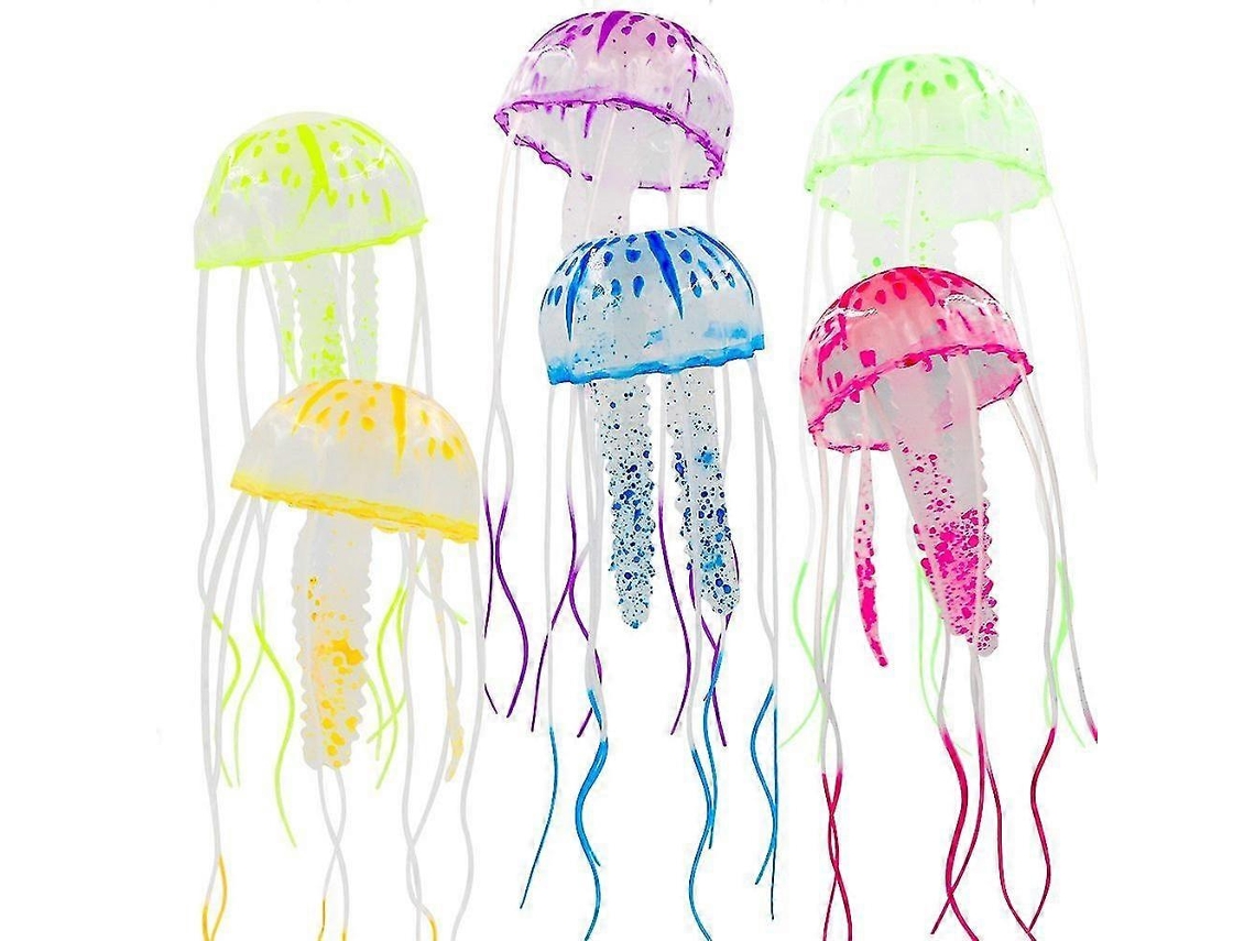 Medusas Decorativas para Acuario, Adorno de Medusa Artificial, 6 Piezas Rosewell