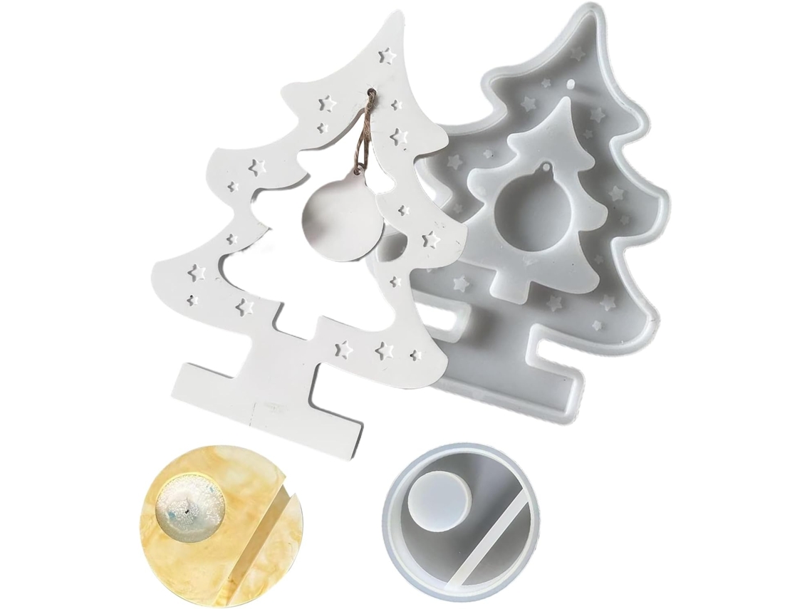 Molde para candelabro, molde para árbol de Navidad, molde de epoxi para decoración de mesa, cena, boda, centro de mesa Slowmoose