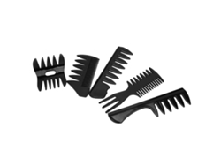 Kit com 5 Canetas Modeladoras Profissionais para Cabelo Masculino, incluindo Canetas para Cabelos Longos e Oleosos.