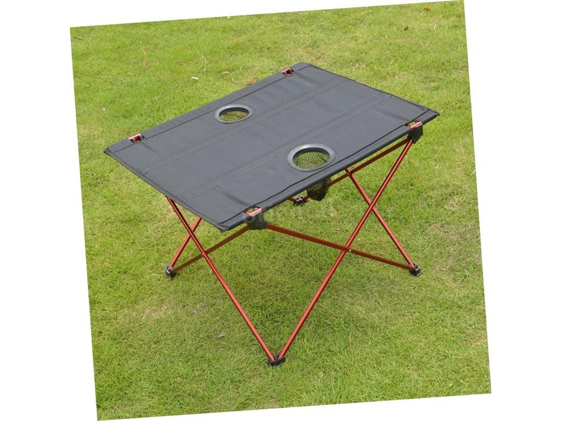 Mesa Plegable Exterior Aluminio Ligera Portátil Para Camping Picnic Fiesta Playa Rojo