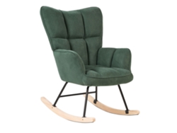 Silla mecedora BELIANI Oulu de Poliéster Verde 71x83x104
