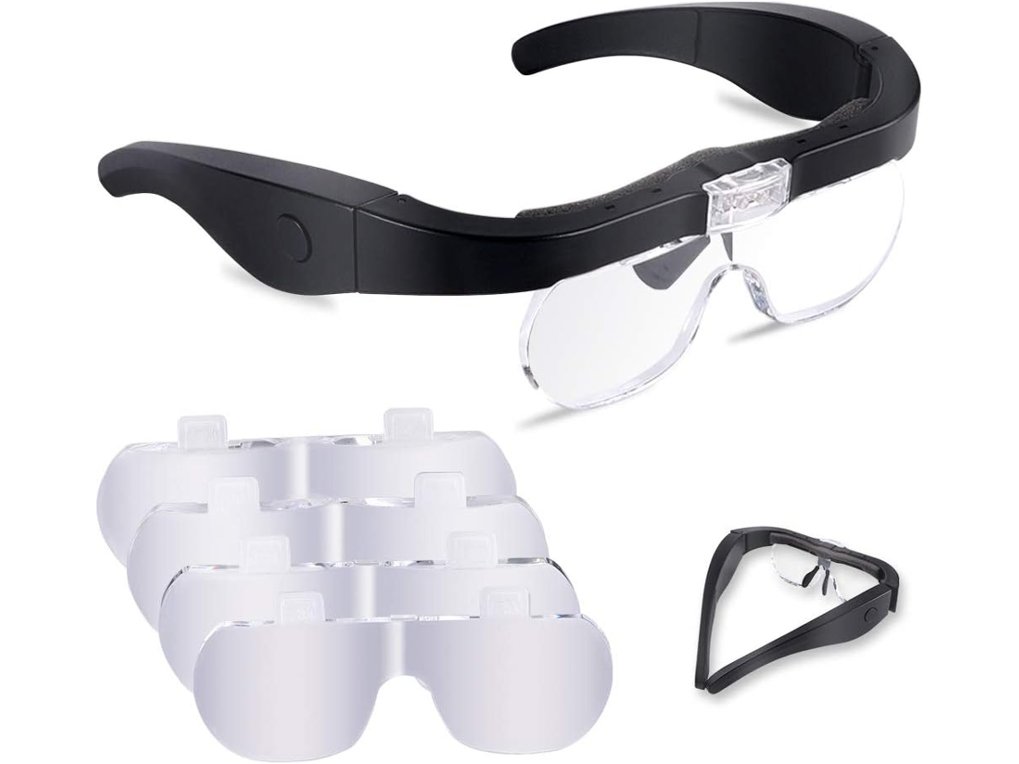 KOFIHETY Eleve su artesanía, lupa recargable por USB con lentes de grado 5H, diseño ergonómico