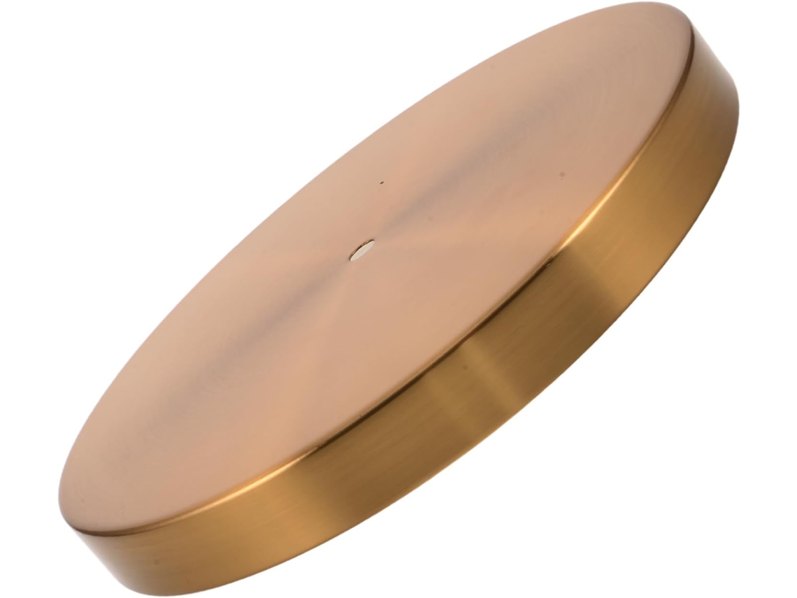 Base De Lámpara Redonda De Metal Esmaltado En Cobre De 25 Cm Para Lámpara De Escritorio Diy