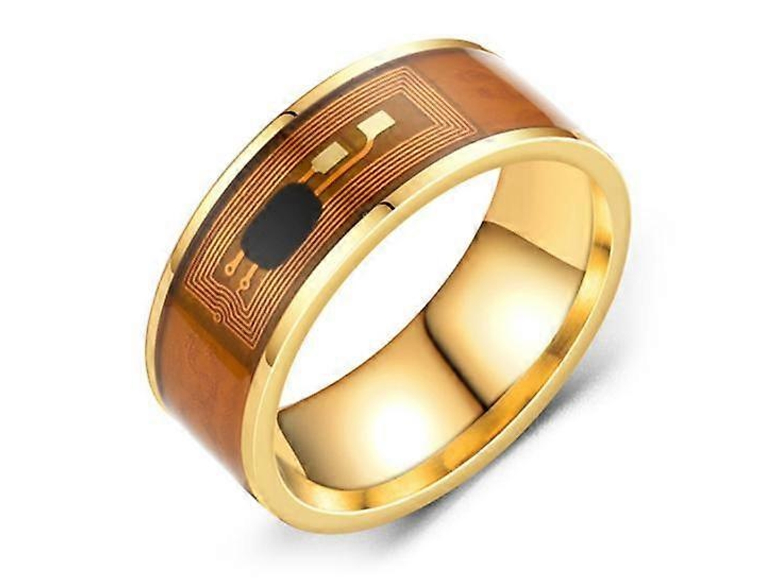 Anillo inteligente con chip NFC en acero inoxidable, diseño de doble dragón con gotero, ideal para regalo. Nostalgia88