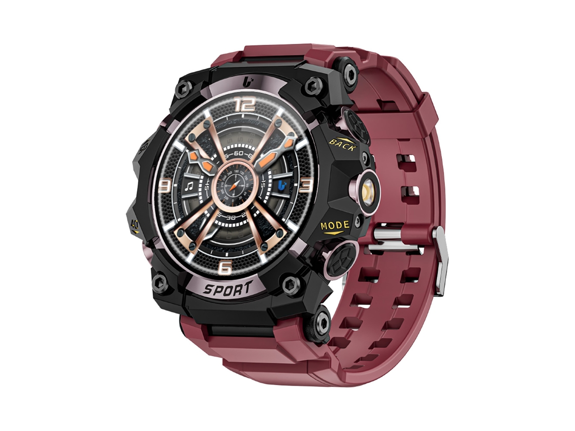 Reloj inteligente Yhl Lokmat Attack 3 Pro con linterna, monitor de frecuencia cardíaca, certificación IP68 y modos deportivos.