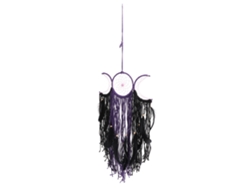 Colgante de ciruela tradicional hecho a mano con plumas decorativas para pared