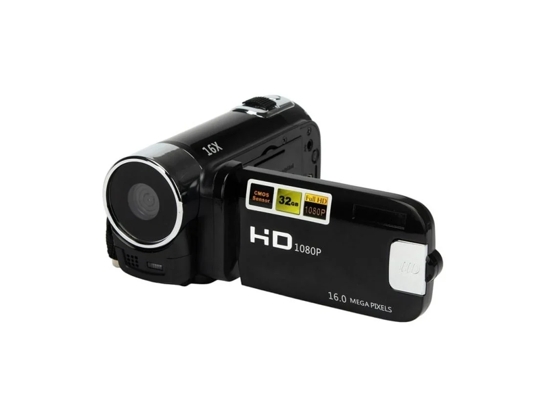 Videocámara Hd 1080p 16mp Zoom 16x Pantalla Lcd Portátil Familiar Roja