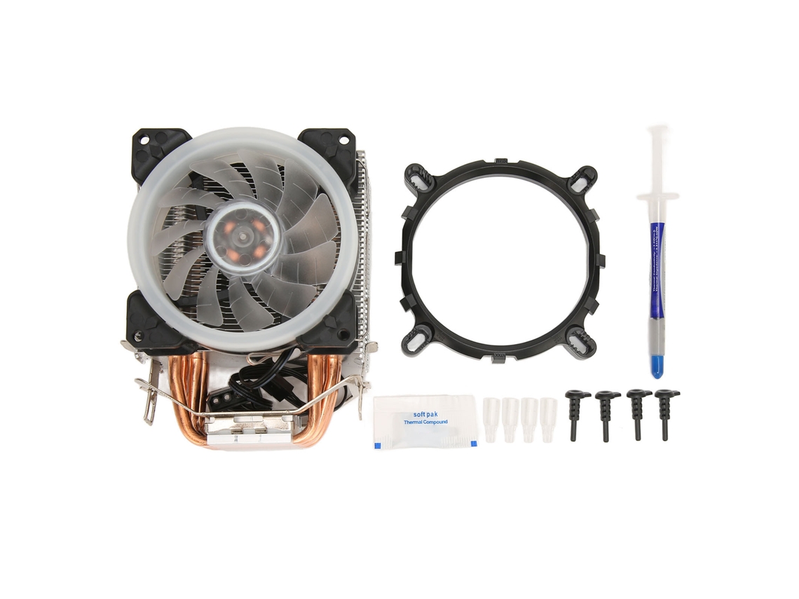 Disipador De Cpu Con Luces Rgb, Ventilador Silencioso De 9,2 Cm, Interfaz 12v 3pin 4pin Para Pc De Escritorio