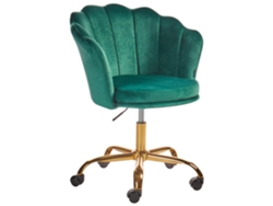Silla de oficina BELIANI Monticello de Terciopelo Verde 60x60x89