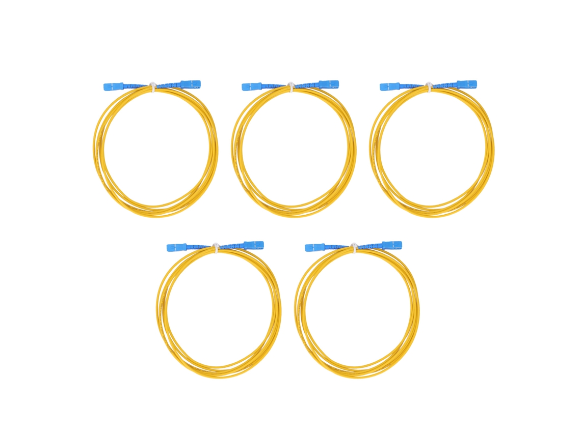 2026velora-5pcs Cable De Fibra Óptica Extensión Modo Simple Lszh Telecom Grade Saltos De Fibra Óptica