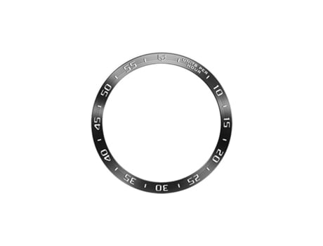 Círculo Negro em letras brancas tipo Moldura de Reloj INF para Samsung Watch 6 Negro 40.5mm/47mm