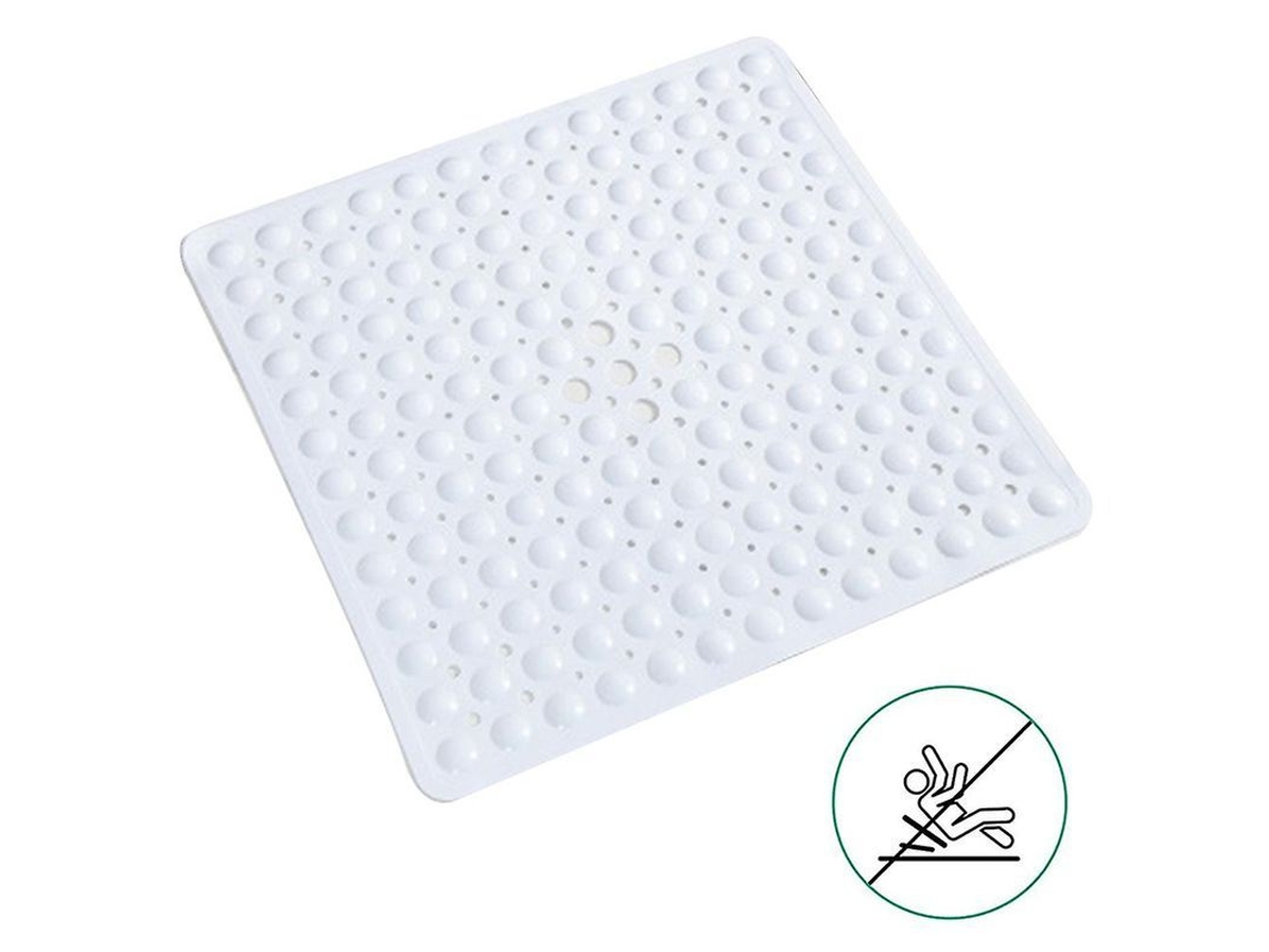 Alfombrilla De Baño Cuadrada Antideslizante Y Antimoho, Lavable A Máquina, 53x53 Cm, Pvc