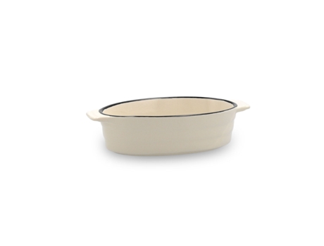 Cazuela Quid Cocco Ovalada Cerámica Blanco (19 X 10,5 X 5 Cm) (Pack 12X)