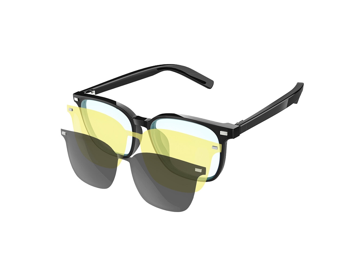 Auriculares Bluetooth 5.3 G05 T3, gafas inteligentes con succión magnética, 3 tipos de lentes, desmontaje, estéreo, emparejamiento automático, resistencia al agua IP67 (μg)