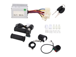 Vlrla-controlador De Velocidad Motor De Cepillo 24v 250w Con Mango De Acelerador, Faro Y Llave Para Bicicleta Eléctrica Patinete