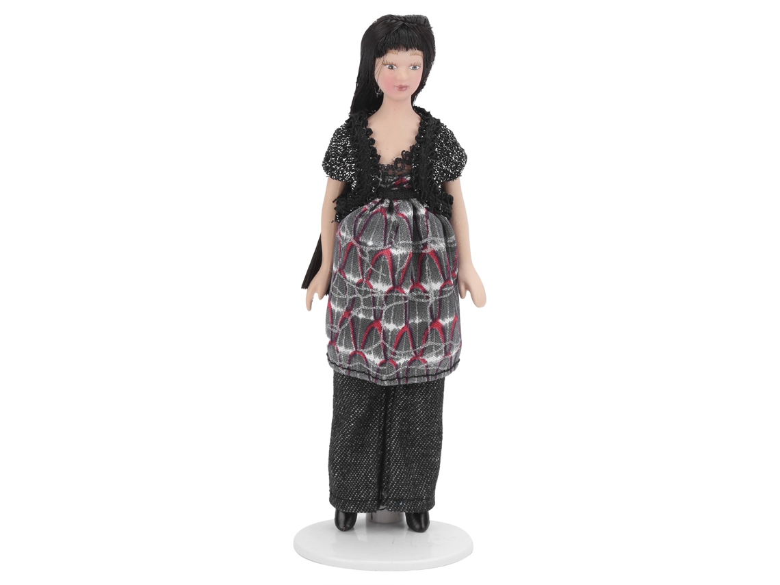 Dan26-muñeca De Porcelana Mujer Moderna 1:12 Para Casita De Muñecas Accesorios Decoración