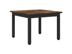 Mesa de centro HARLANV1 en roble ahumado, 50x50x36 cm.