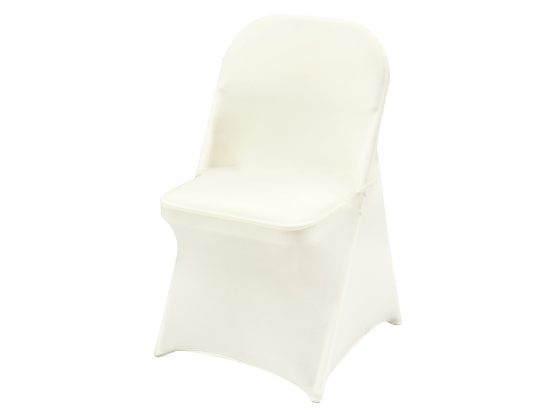 50 Fundas Para Sillas Succebuy Plegables De Spandex Elástico Blanco Cenas De Bodas