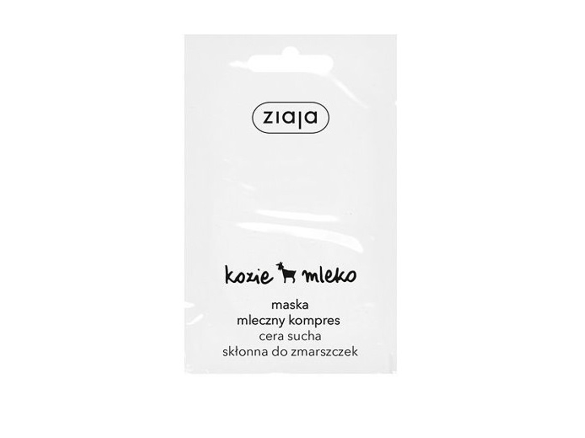 Mascarilla facial hidratante de leche de cabra para piel seca, 7 ml, envase individual, Ziaja