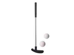 Juego de minigolf. Incluye 2 pelotas y palos de acero inoxidable. Mdug (negro).