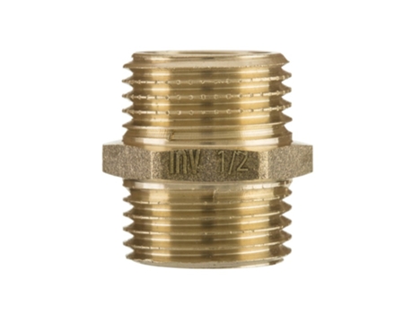 3/4 x 3/4 Pulgada BSP, Niple de Conexión de Tubo de Rosca Macho, Conexiones en Latón