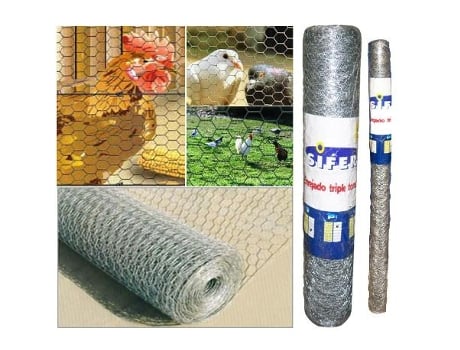 Malla enrejado triple-torsion sifer de 13 x 1.00 metros rollo 50
