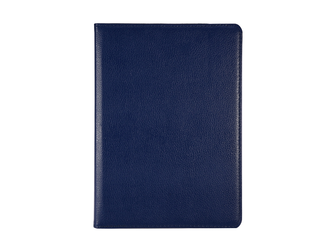 Funda protectora de PU con rotación de 360° para iPad Air, colores azul oscuro y dorado claro