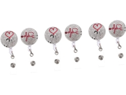 Portatarjetas Retráctil De 6 Piezas Con Clip Fijo, Práctico Soporte Para Tarjetas De Identificación.